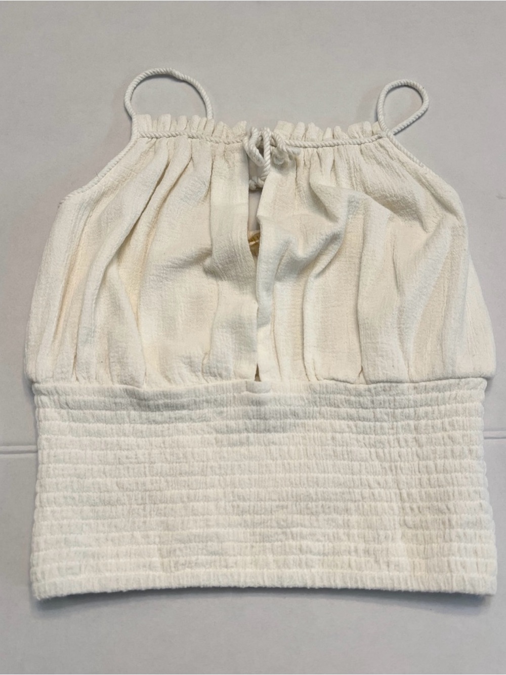 JEN’S PIRATE BOOTY CREAM GAUZY SMOCKED TO SIZE SMALL